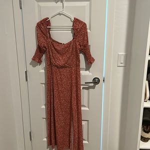 Orange Maxi Dress-Never Worn